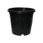 black plant pots