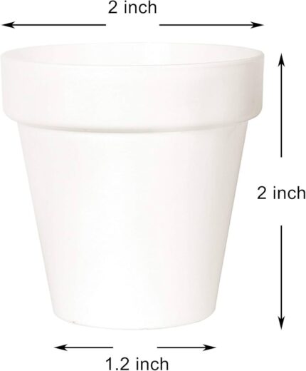 white plastic plant pots​