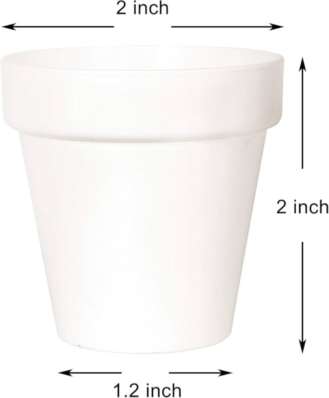 white plastic plant pots​